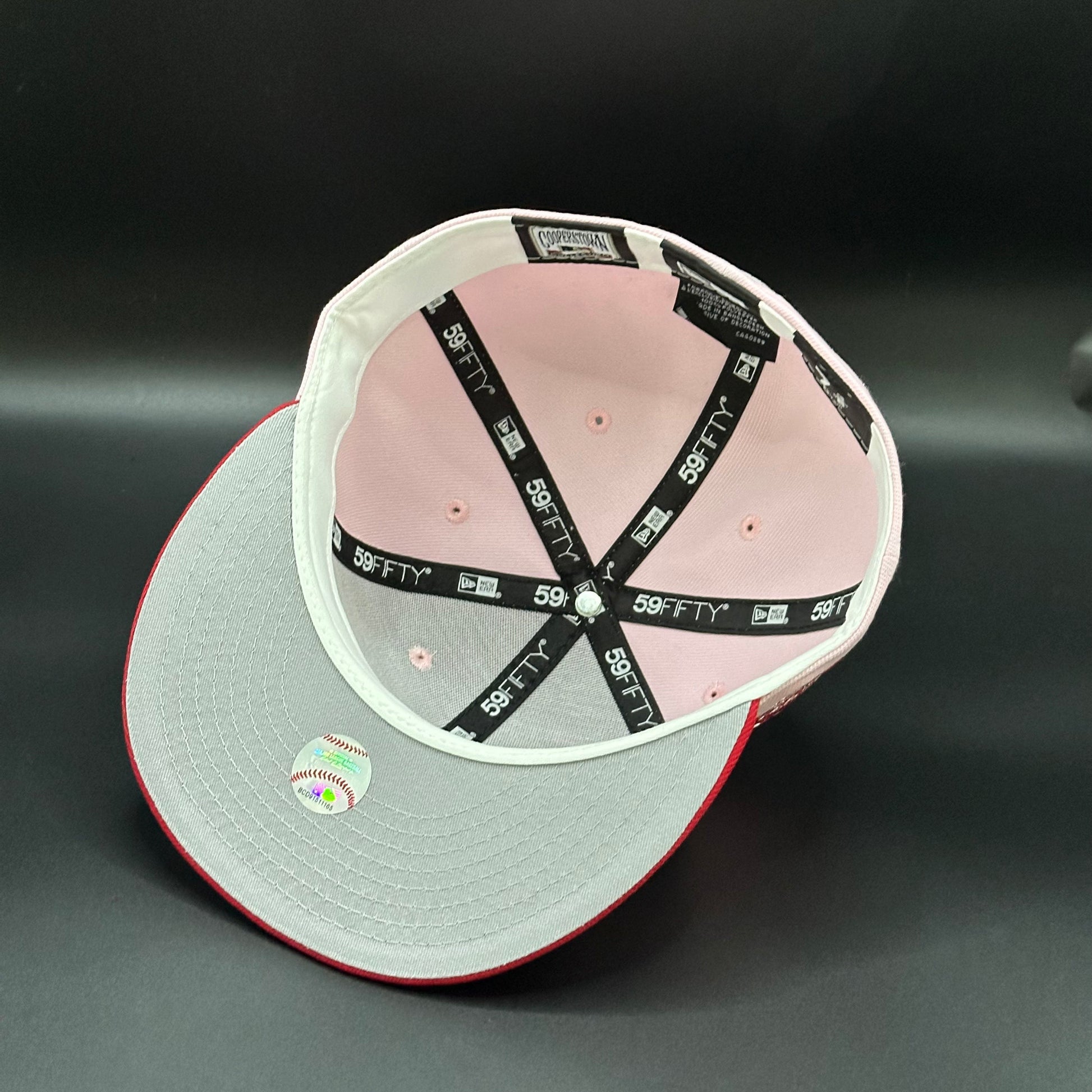 Pink Red New York Yankees 1996 World Series Fitted - view 5