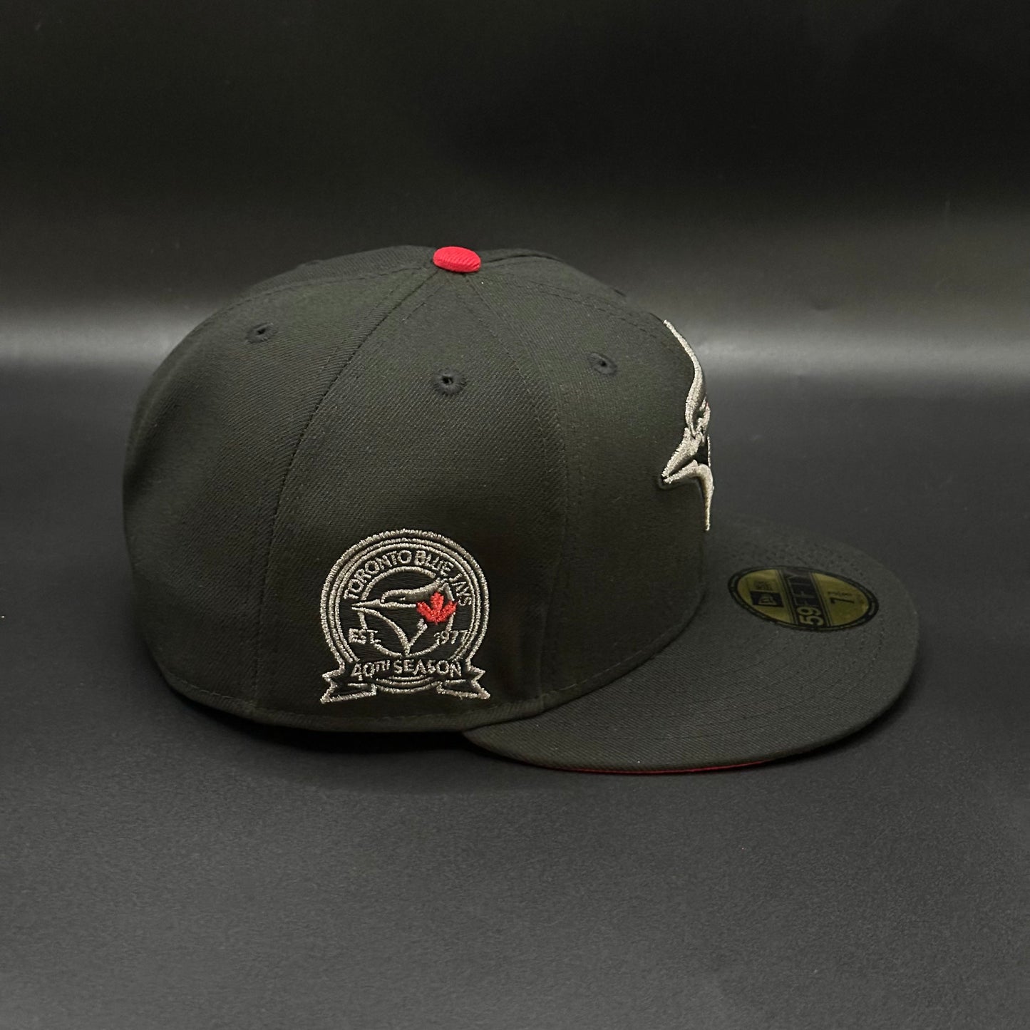 Black Red Toronto Blue Jays 40th Season Fitted - view 2