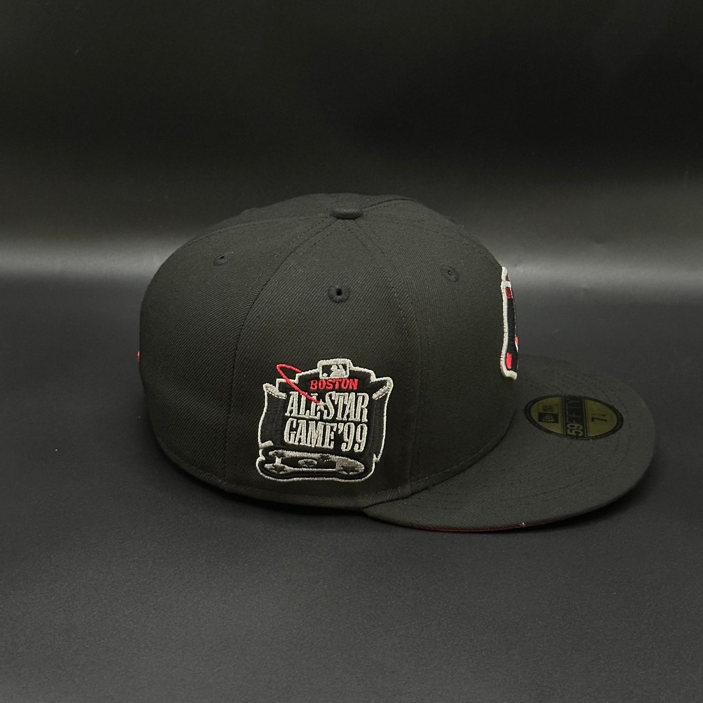 Black Red Boston Red Sox 1999 Fitted Hat Cap - view 2