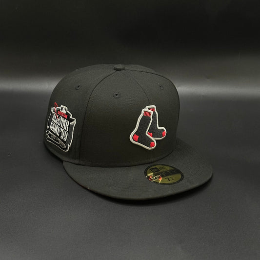 Black Red Boston Red Sox 1999 Fitted Hat Cap