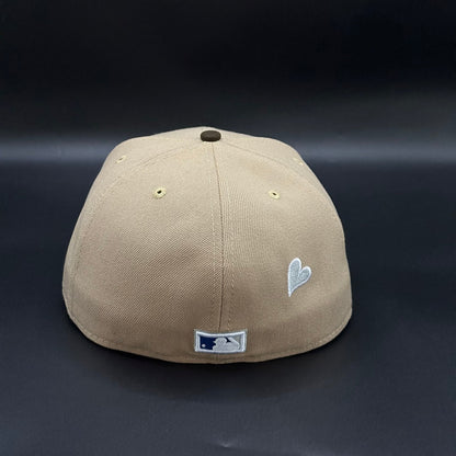 Tan Brown Los Angeles LA Dodgers 60th Anniversary MLB Fitted Hat Cap - view 4