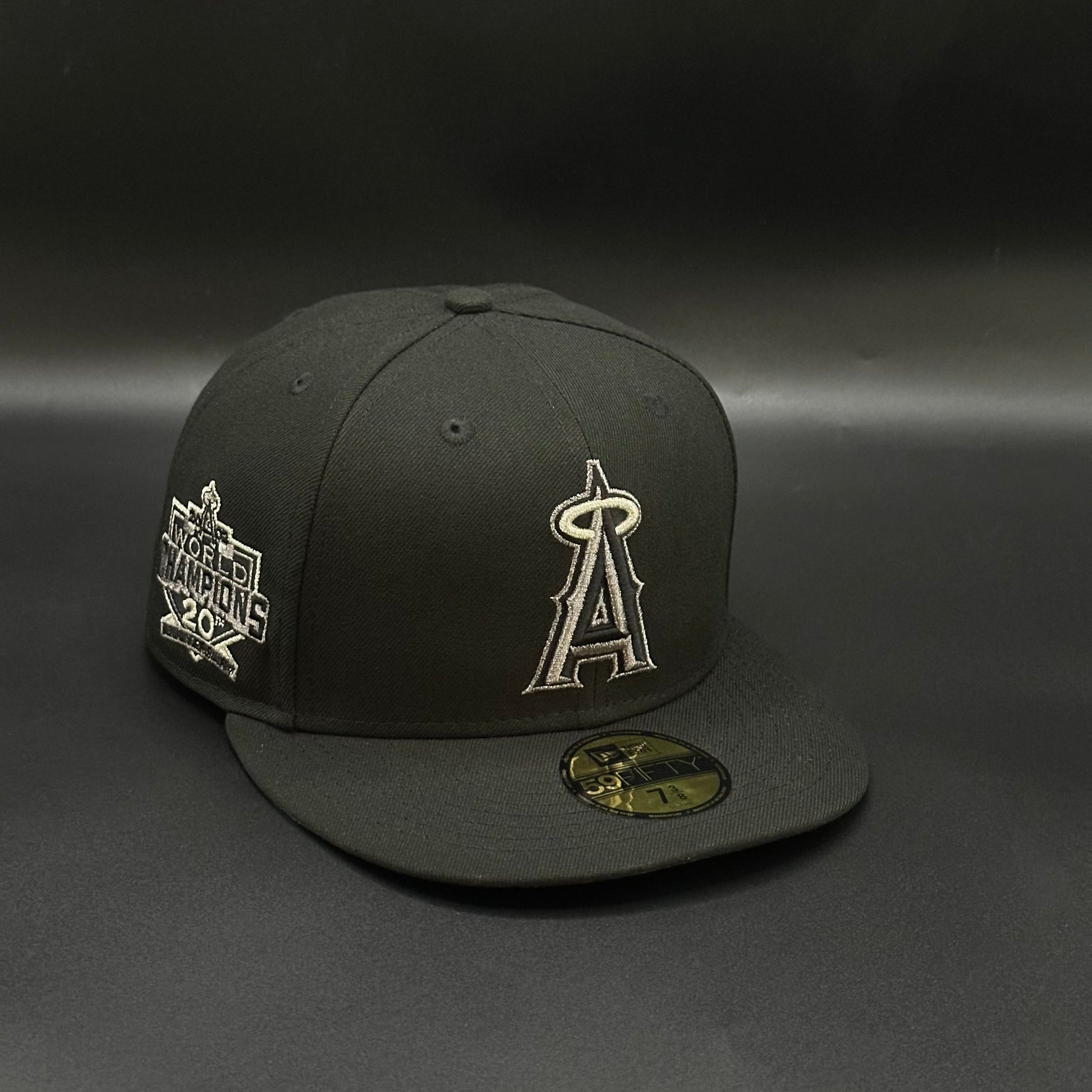 Black Grey LA Anaheim 2002 World Champions Fitted