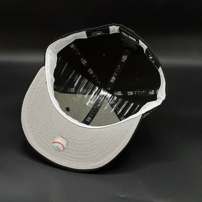 Black Purple LA Dodgers 1997 World Series Fitted Cap - view 5