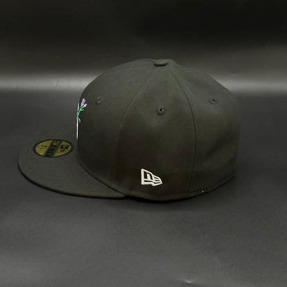 Black Purple LA Dodgers 1997 World Series Fitted Cap - view 3