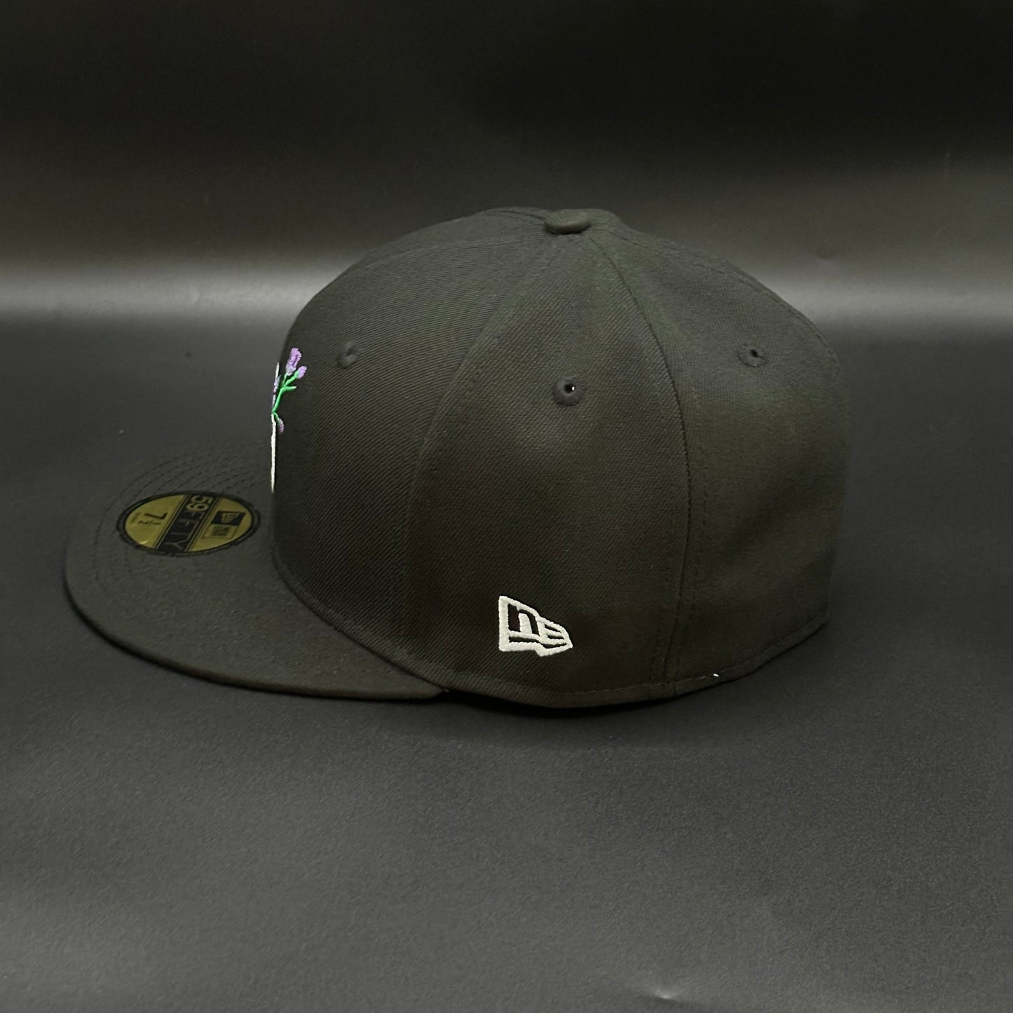Black Purple LA Dodgers 1997 World Series Fitted Cap - view 3