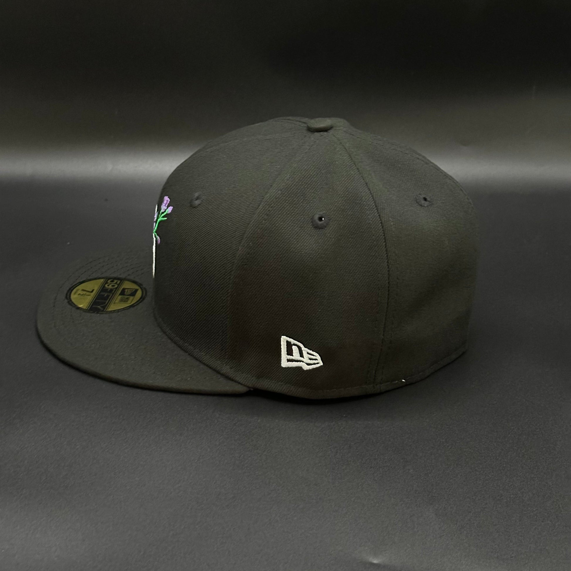 Black Purple LA Dodgers 1997 World Series Fitted Cap - view 3