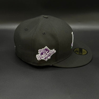 Black Purple LA Dodgers 1997 World Series Fitted Cap - view 2