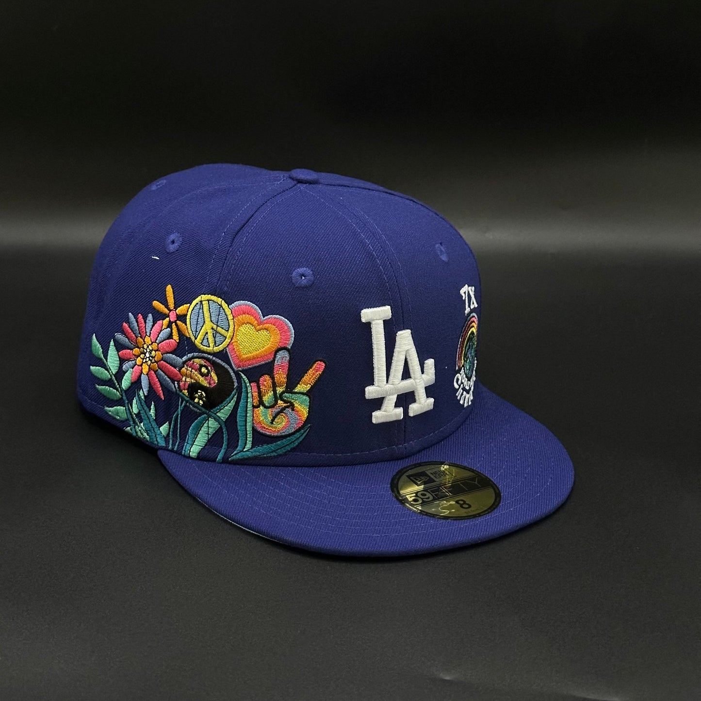 Blue Los Angeles Dodgers 7x World Series Fitted Cap