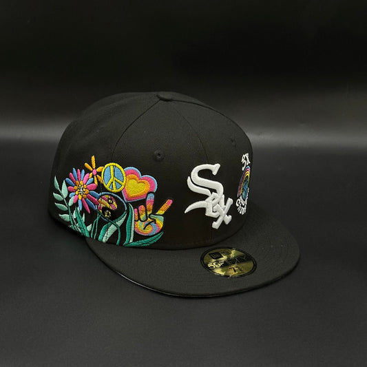 Black Chicago White Sox 3x World Series Champions Fitted Cap