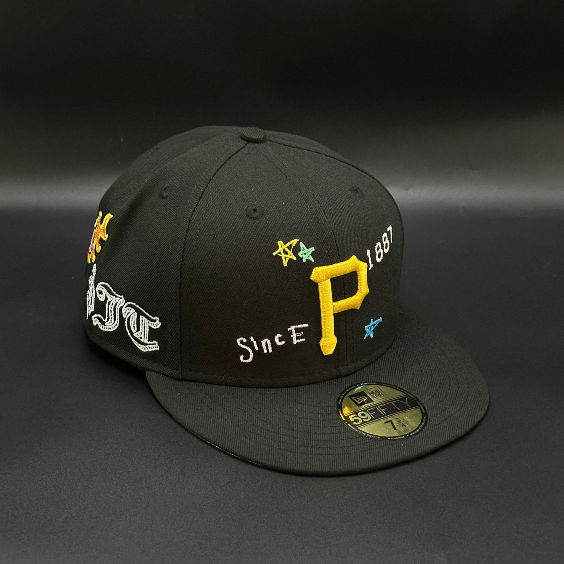 Black Pittsburgh Pirates Since 1887 Fitted Cap
