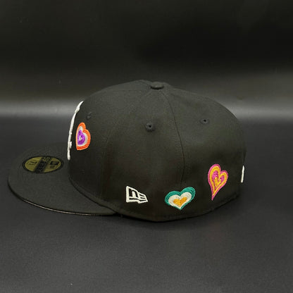 Black Chicago White Sox Hearts Fitted Cap - view 3