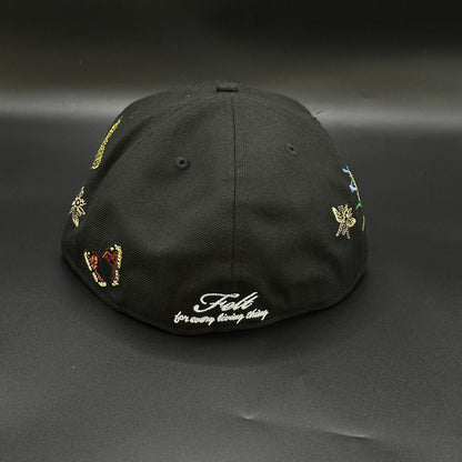 Black New York Yankees Felt Butterfly 59FIFTY Fitted Cap