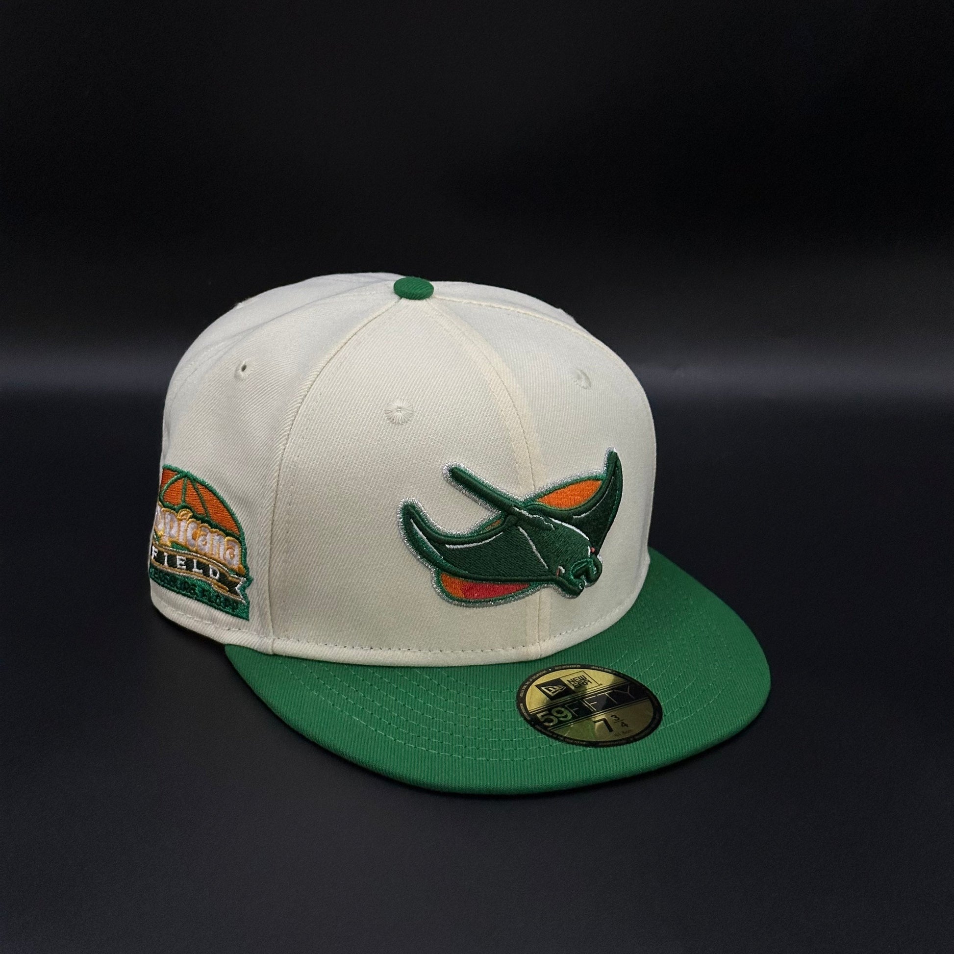 Chrome Green Tampa Bay Devil Rays Tropicana Field Fitted Cap