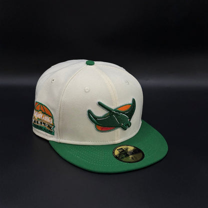 Chrome Green Tampa Bay Devil Rays Tropicana Field Fitted Cap