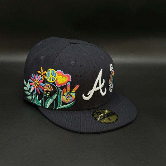 Navy Atlanta Braves 4x World Series Fitted Cap