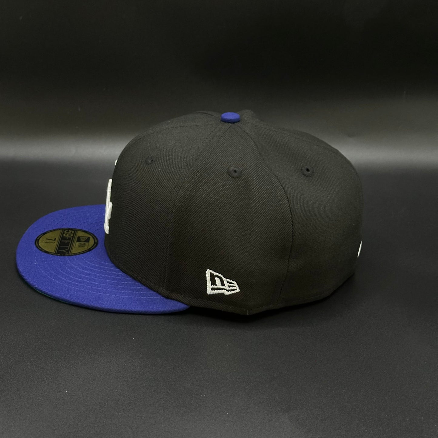 Black Blue Los Angeles Dodgers 1984 Olympic Baseball Fitted Cap - view 3