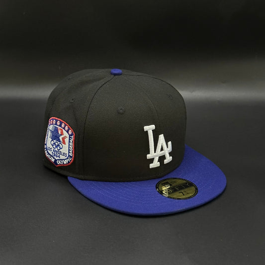 Black Blue Los Angeles Dodgers 1984 Olympic Baseball Fitted Cap