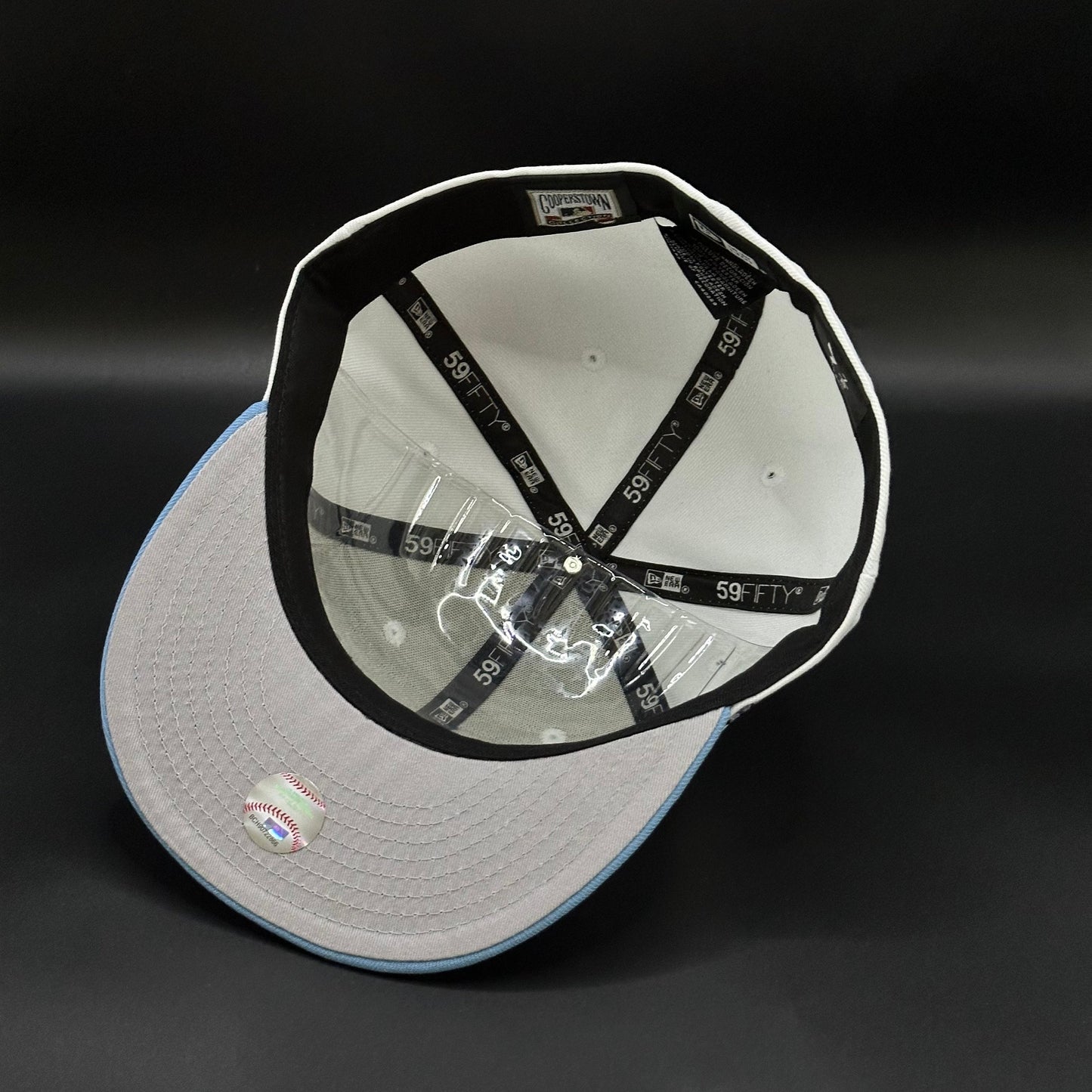 White Light Blue New York Yankees Rose 1999 World Series Fitted Cap - view 4