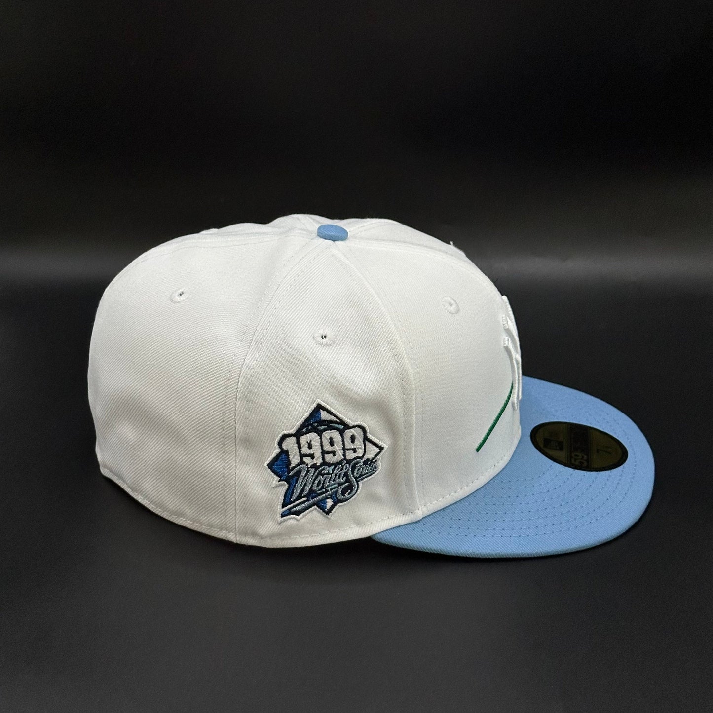 White Light Blue New York Yankees Rose 1999 World Series Fitted Cap - view 2