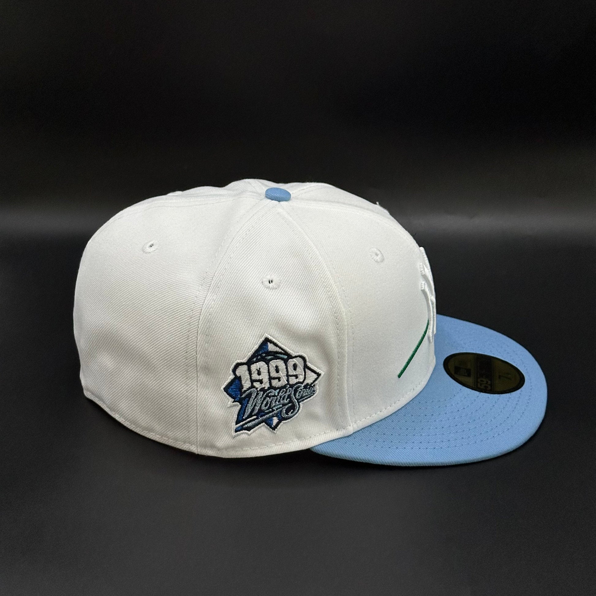 White Light Blue New York Yankees Rose 1999 World Series Fitted Cap - view 2