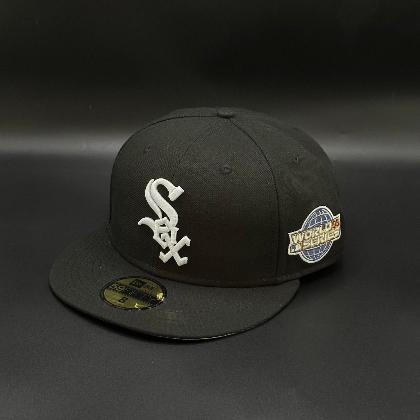 Black Chicago White Sox 2005 World Series Lefty Patch Fitted Cap