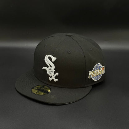 Black Chicago White Sox 2005 World Series Lefty Patch Fitted Cap