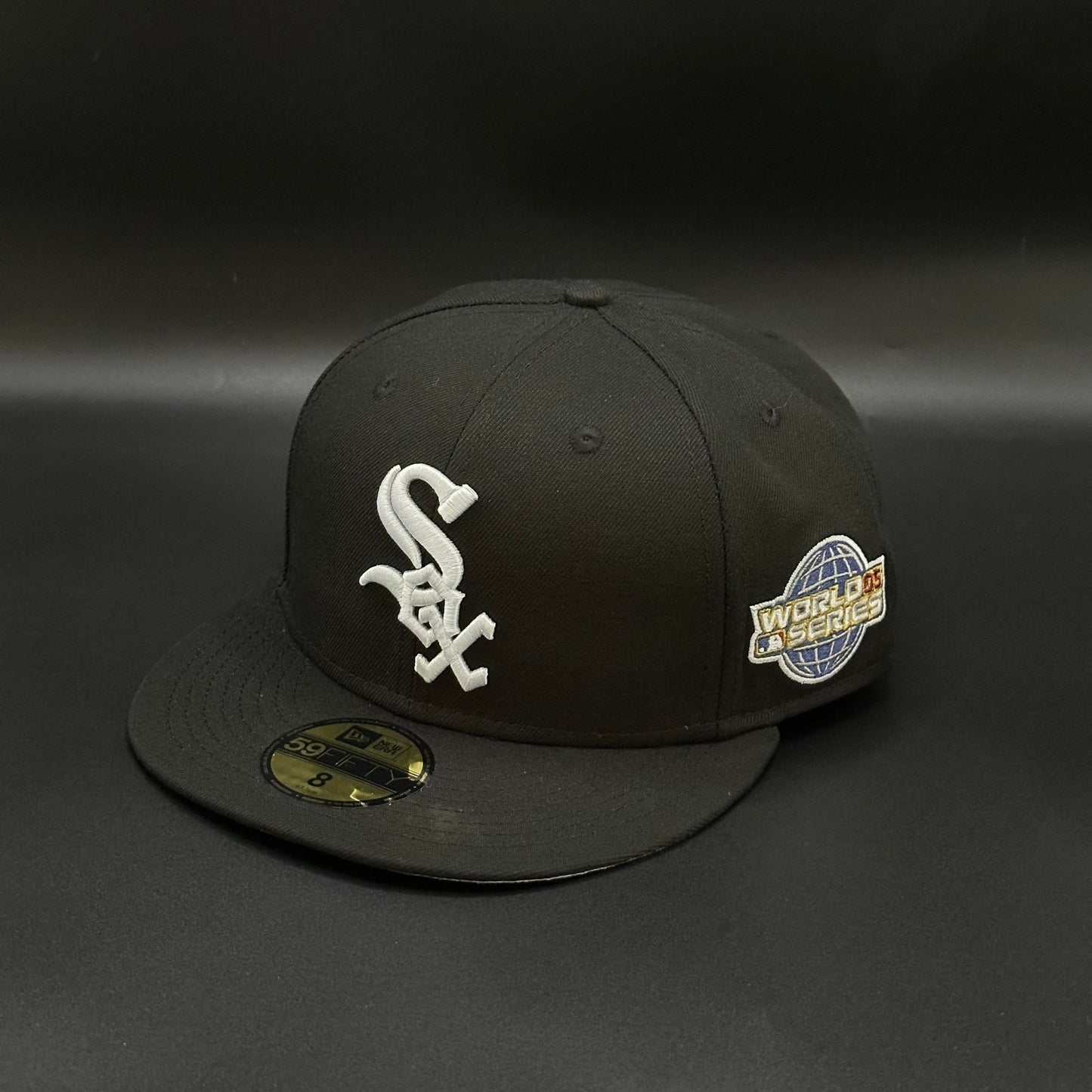Black Chicago White Sox 2005 World Series Lefty Patch Fitted Cap