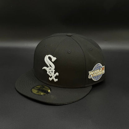 Black Chicago White Sox 2005 World Series Lefty Patch Fitted Cap