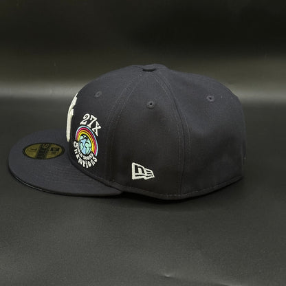 Navy New York Yankees 27x Peace Sign Fitted Cap
