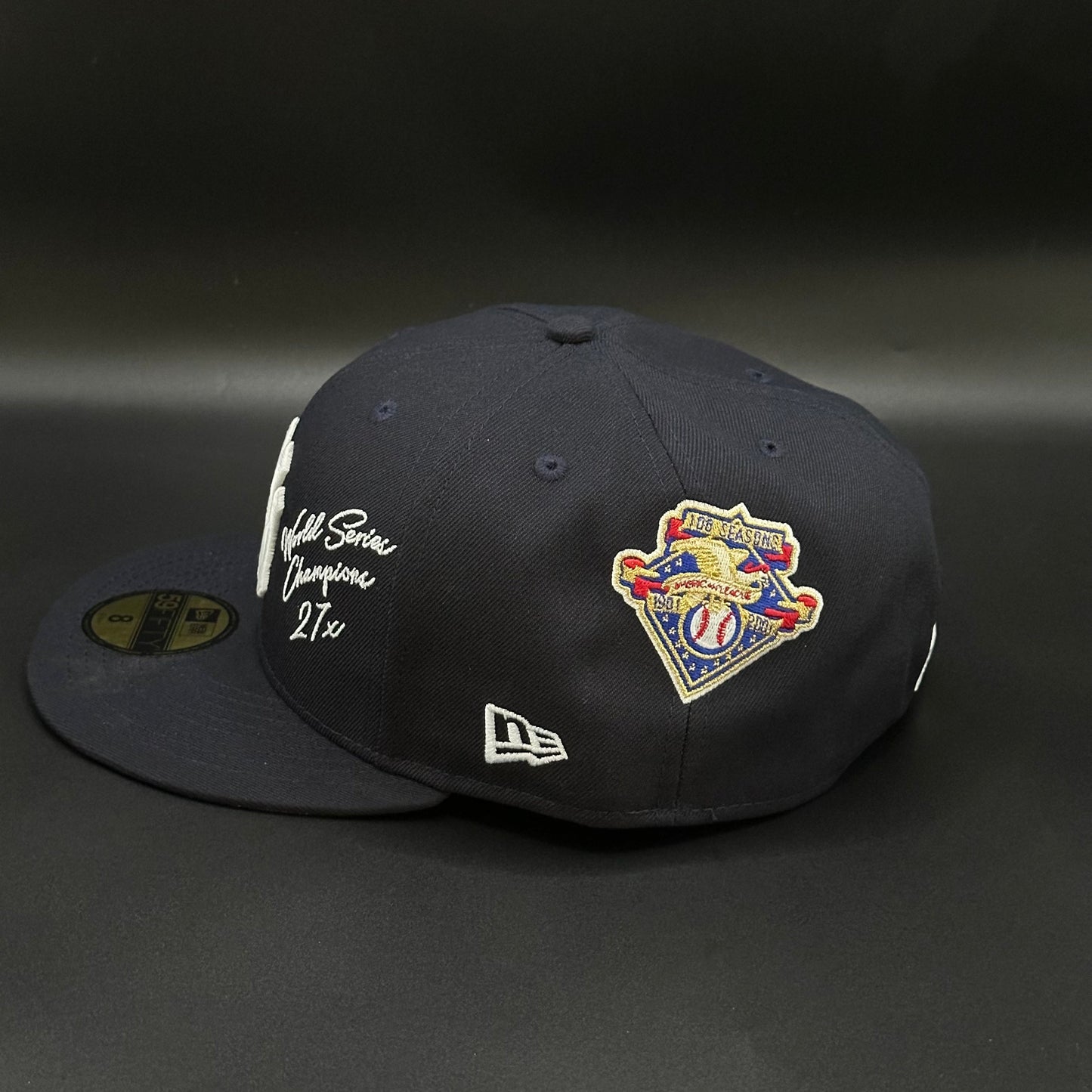 Navy New York Yankees Since Rose Fitted Cap - view 3