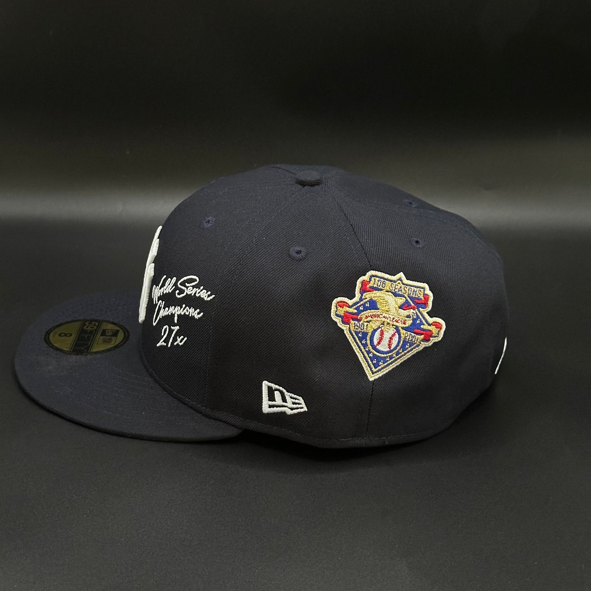 Navy New York Yankees Since Rose Fitted Cap - view 3