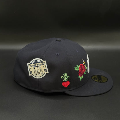 Navy New York Yankees Since Rose Fitted Cap
