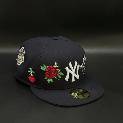 Navy New York Yankees Since Rose Fitted Cap