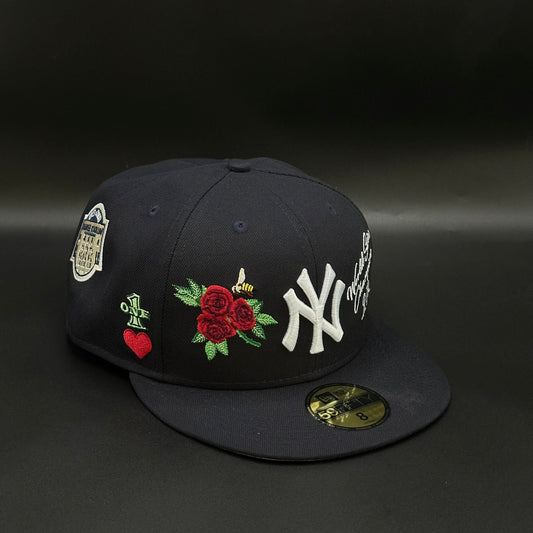 Navy New York Yankees Since Rose Fitted Cap
