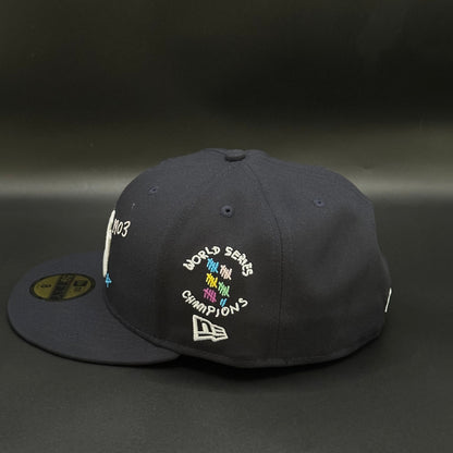 Navy New York Yankees State Outline Fitted Cap - view 3