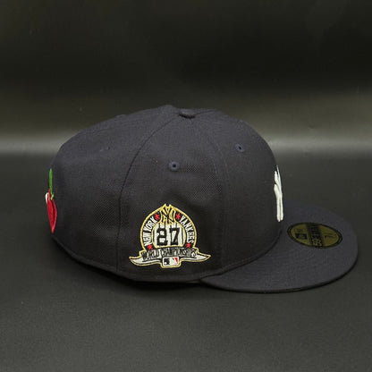 Navy New York Yankees Statue of Liberty 27 Patch Fitted Cap