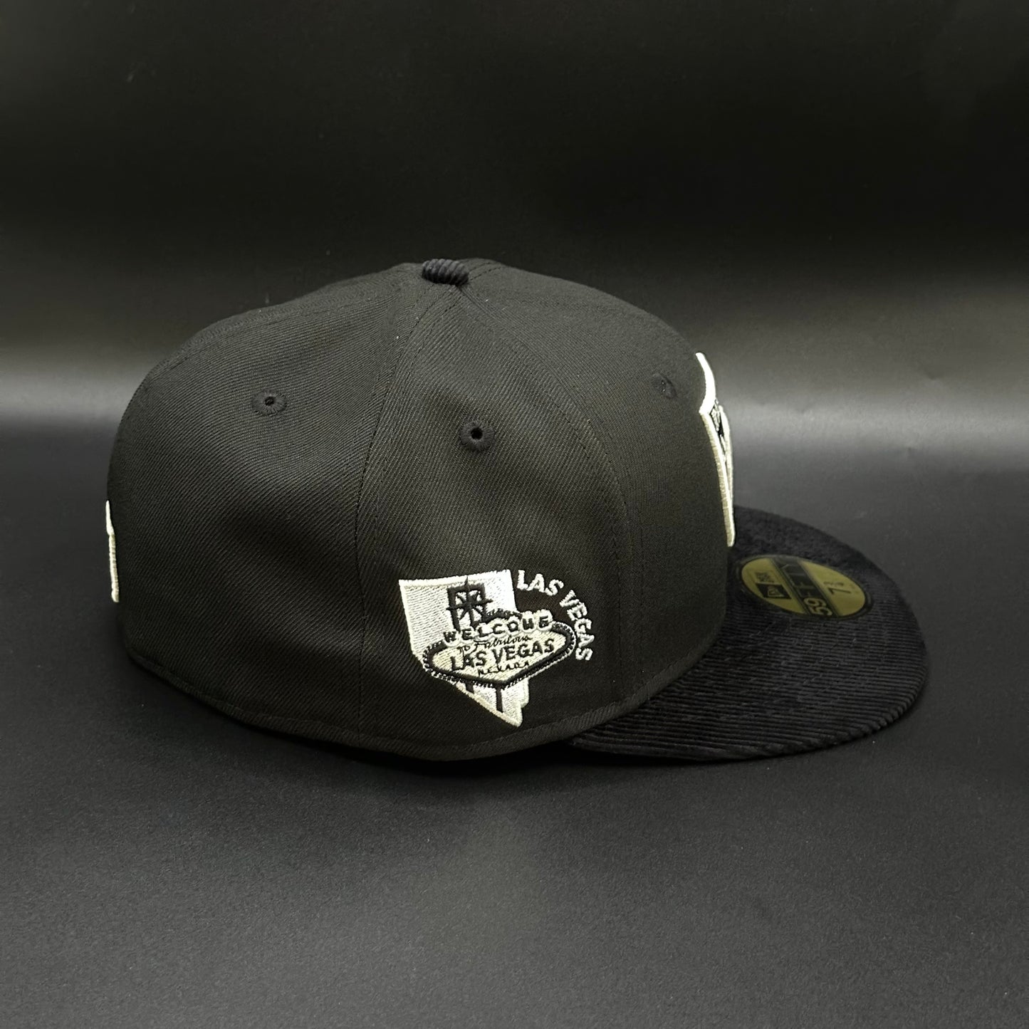 Black Las Vegas Raiders Welcome to Las Vegas Fitted Cap