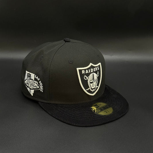 Black Las Vegas Raiders Welcome to Las Vegas Fitted Cap