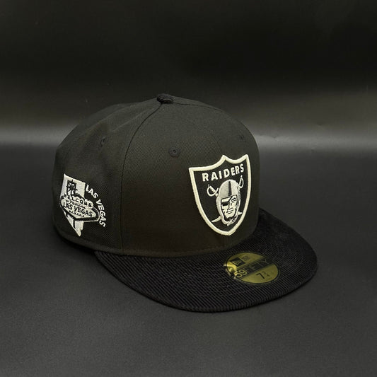 Black Las Vegas Raiders Welcome to Las Vegas Fitted Cap