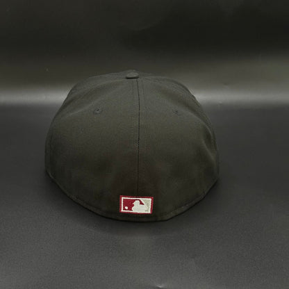 Black Red Chicago Cubs Century of Cubs Fitted Cap - view 4