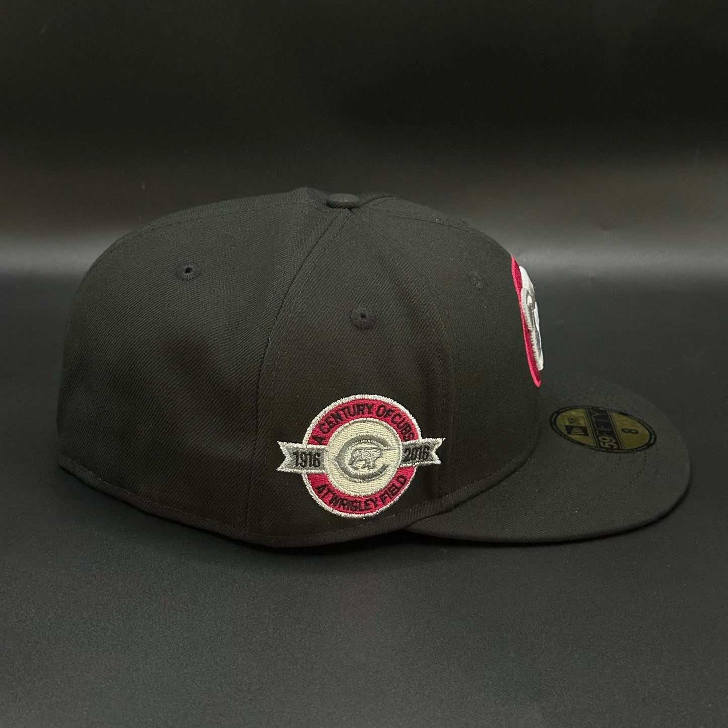 Black Red Chicago Cubs Century of Cubs Fitted Cap - view 2