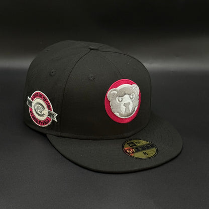 Black Red Chicago Cubs Century of Cubs Fitted Cap
