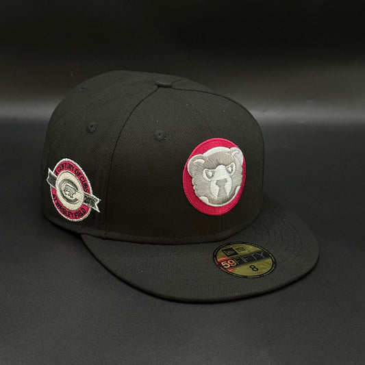 Black Red Chicago Cubs Century of Cubs Fitted Cap