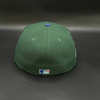 Green Blue New York Yankees 1998 World Series Fitted Cap - view 4