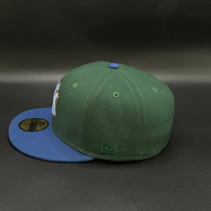 Green Blue New York Yankees 1998 World Series Fitted Cap - view 3