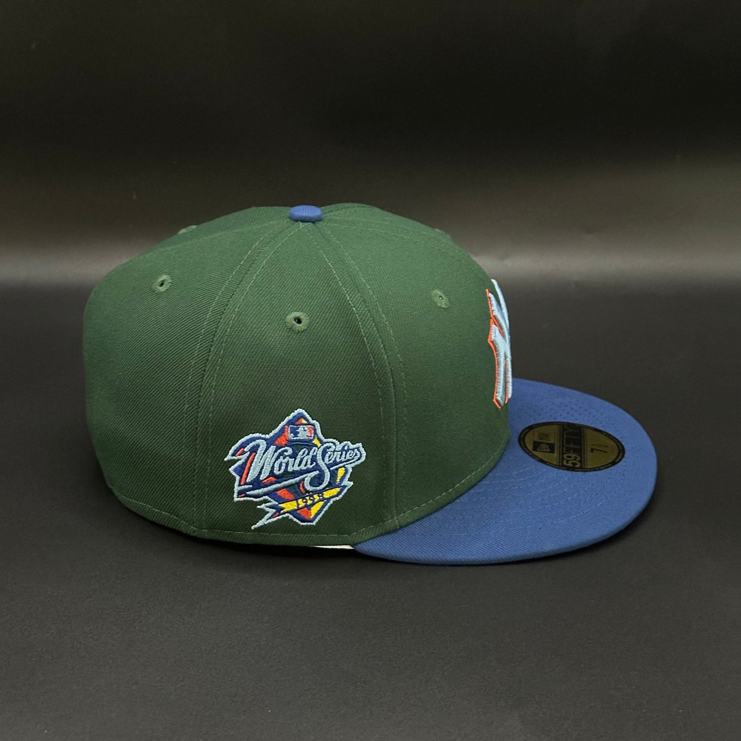 Green Blue New York Yankees 1998 World Series Fitted Cap - view 2