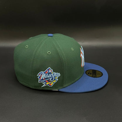 Green Blue New York Yankees 1998 World Series Fitted Cap - view 2