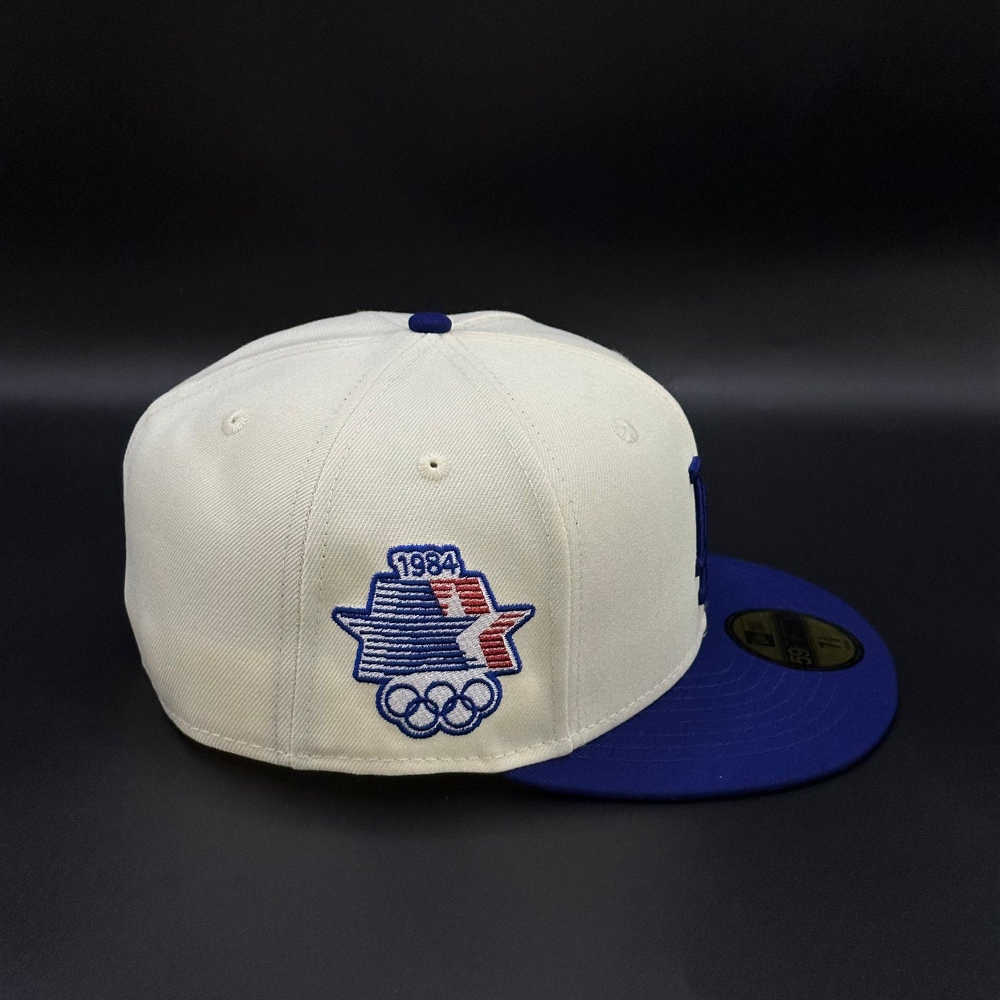 Chrome Blue Los Angeles Dodgers 1984 Olympics Fitted Cap - view 2
