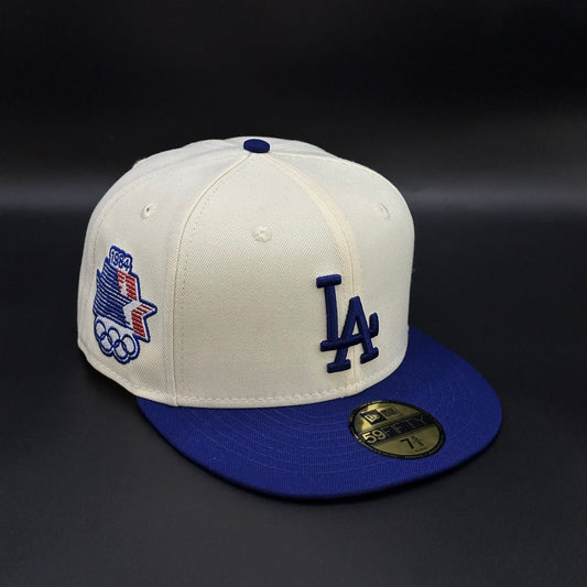 Chrome Blue Los Angeles Dodgers 1984 Olympics Fitted Cap