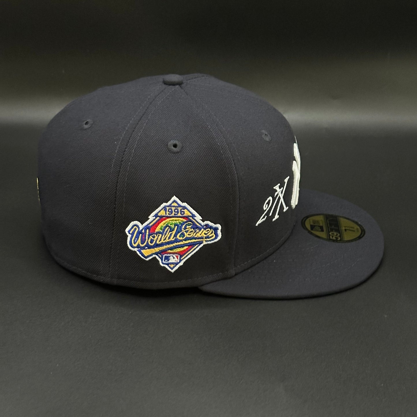 Navy New York Yankees 27x World Series Fitted Cap - view 2